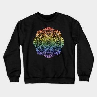 Gradient Rainbow Mandala Crewneck Sweatshirt